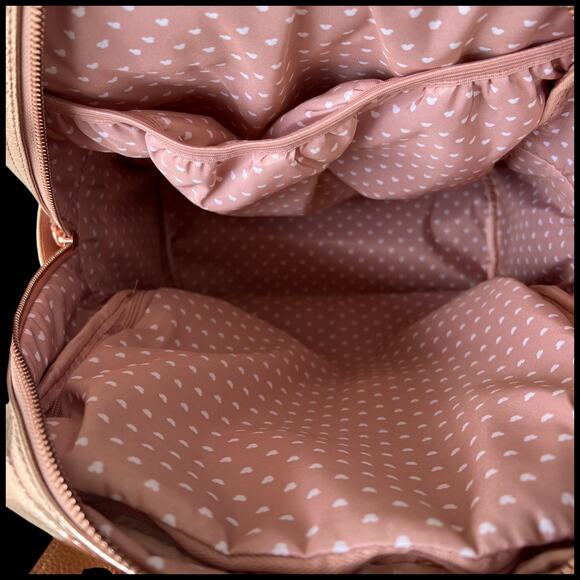 DISNEY MICKEY MOUSE Icon Flair Women's Backpack Rose Gold Bag Perforated - Picture 13 of 16